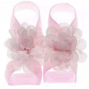 Baby Chiffon Botique Flower Barefoot Sandals